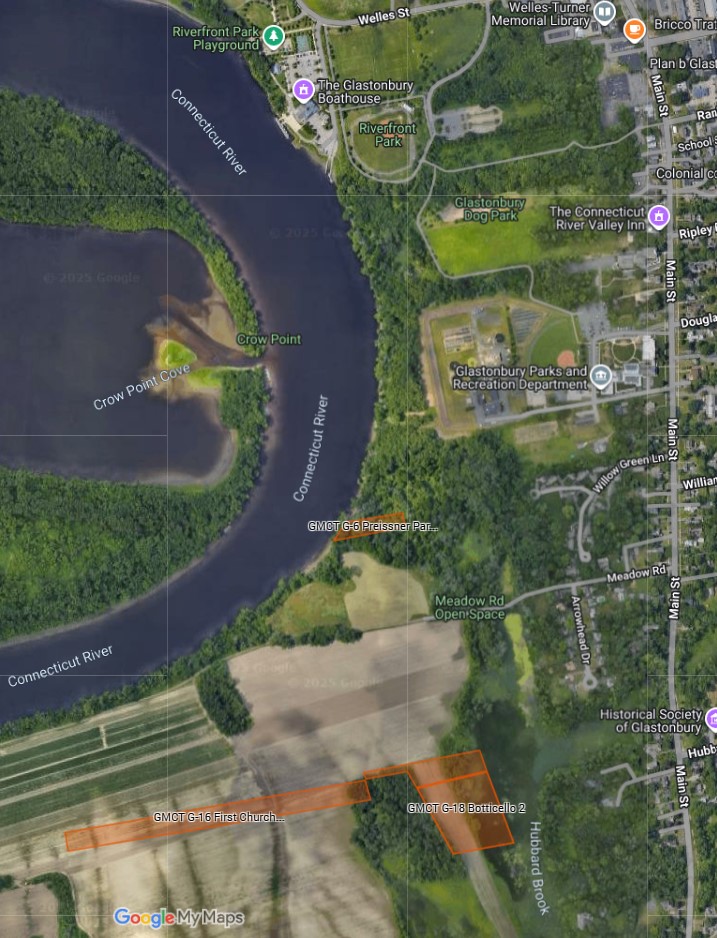 Brisk Winter Walk #8: Sunday, January 25, 2026. 1:00 PM. Glastonbury. Preissner, First Church, and Botticello Parcels.