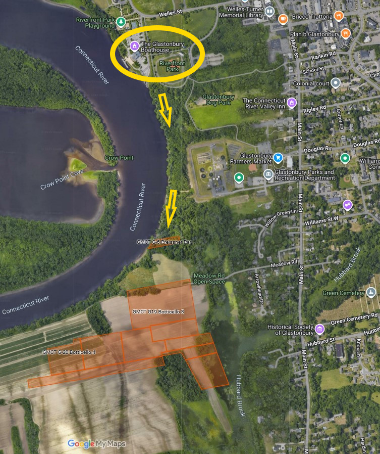 Brisk Winter Walk #8 Sunday, February 8, 2026. 1:00 PM. Glastonbury. Preissner, First Church, and Botticello Parcels.